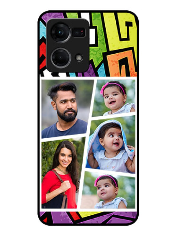 Custom Oppo F21 Pro Custom Metal Phone CaseGraffiti Pattern Design