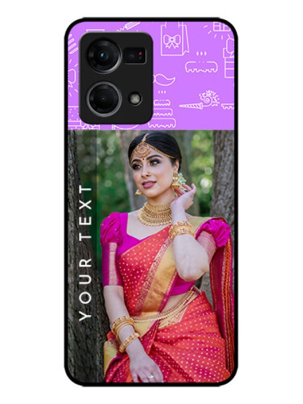 Custom Oppo F21 Pro Custom Metal Phone CaseBirthday Icons Design