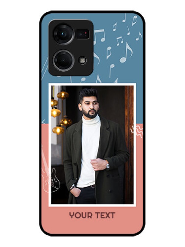 Custom Oppo F21 Pro Custom Metal Phone CaseWith Color Musical Note Design