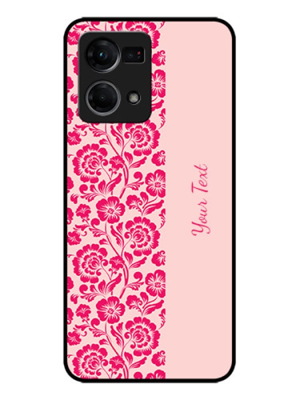 Custom Oppo F21 Pro Custom Metal Phone CaseAttractive Floral Pattern Design