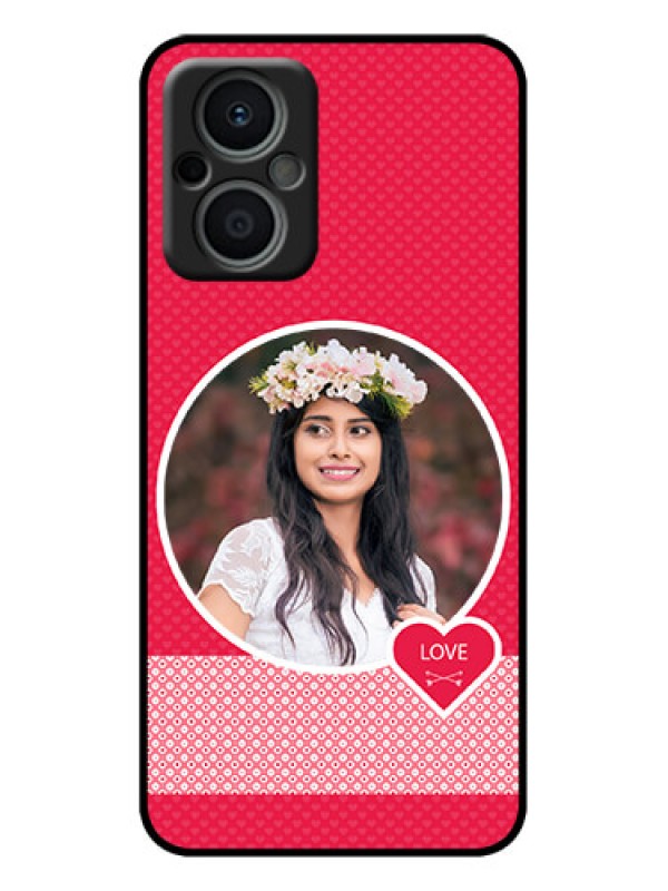 Custom Oppo F21s Pro 5G Custom Metal Phone Case - Pink Color Pattern Design