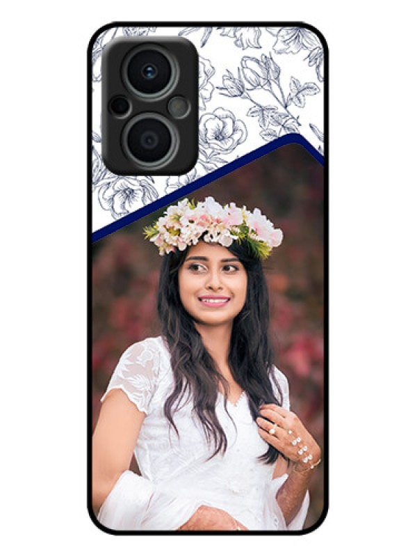 Custom Oppo F21s Pro 5G Custom Metal Phone Case - Classy Floral Design