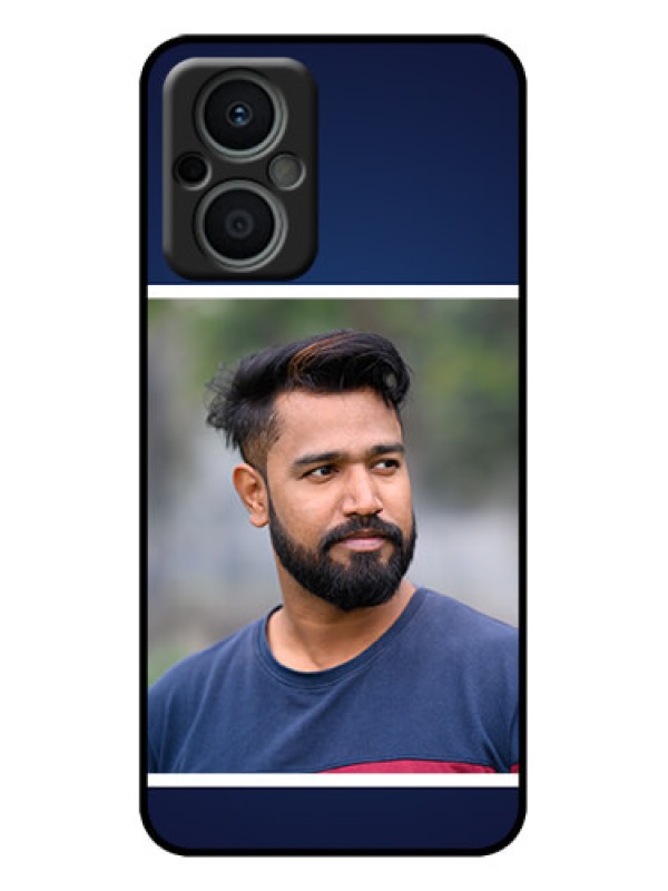 Custom Oppo F21s Pro 5G Custom Metal Phone Case - Simple Royal Blue Design