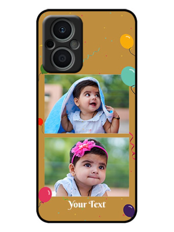 Custom Oppo F21s Pro 5G Custom Metal Phone Case - Image Holder With Birthday Celebrations Design