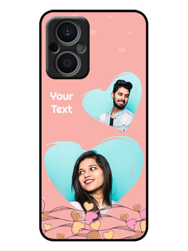 Custom Oppo F21s Pro 5G Custom Metal Phone Case - Love Doodle Design