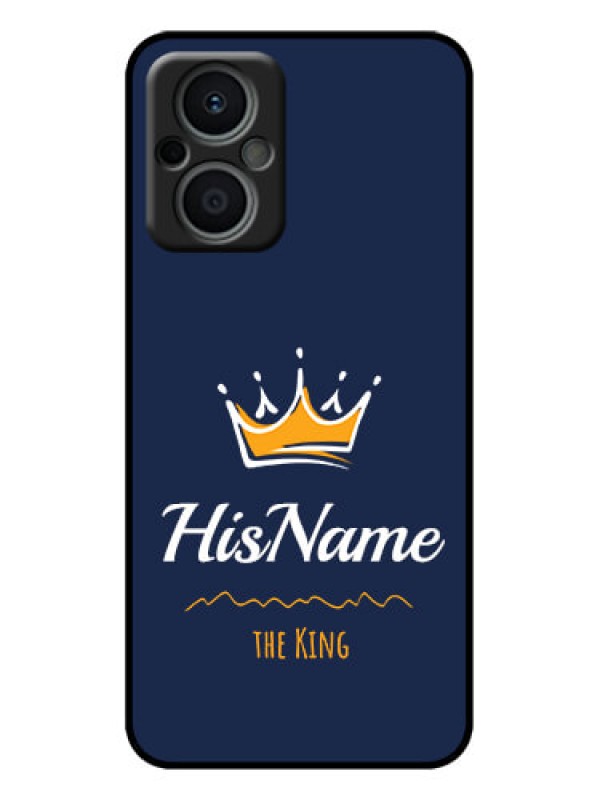 Custom Oppo F21s Pro 5G Custom Metal Phone Case - King With Name Design