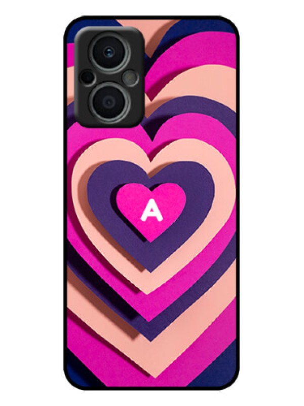 Custom Oppo F21s Pro 5G Custom Metal Phone Case - Cute Heart Pattern Design