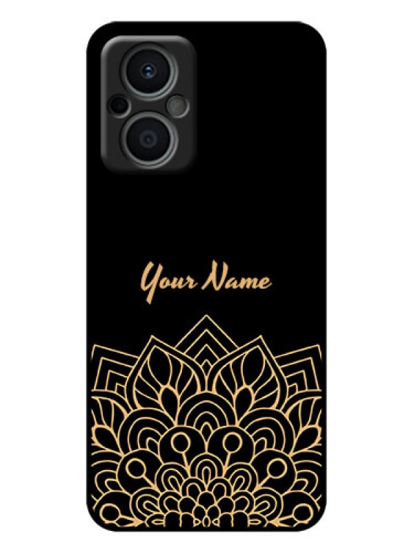 Custom Oppo F21s Pro 5G Custom Metal Phone Case - Golden Mandala Design