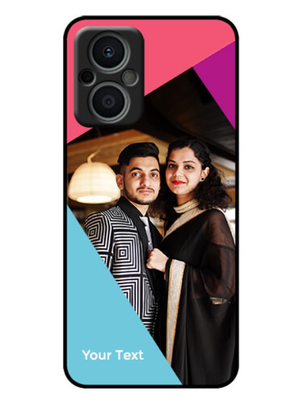 Custom Oppo F21s Pro 5G Custom Metal Phone Case - Stacked Triple Colour Design