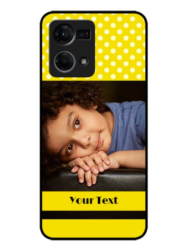 Custom Oppo F21s Pro Custom Metal Phone Case - Bright Yellow Case Design