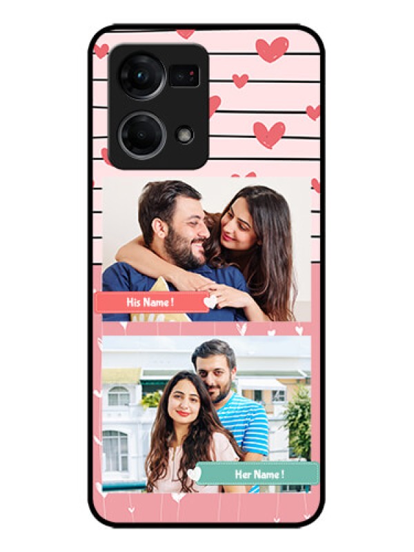 Custom Oppo F21s Pro Custom Metal Phone Case - Photo With Heart Design