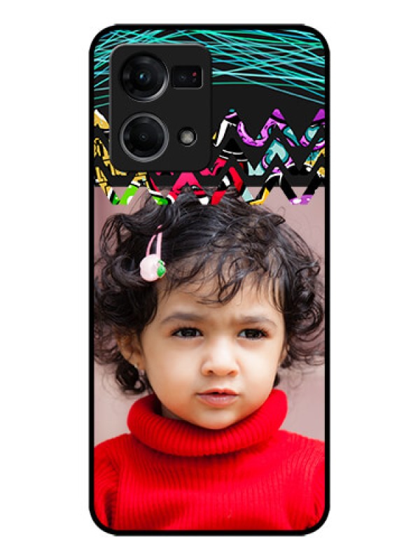 Custom Oppo F21s Pro Custom Metal Phone Case - Neon Abstract Design