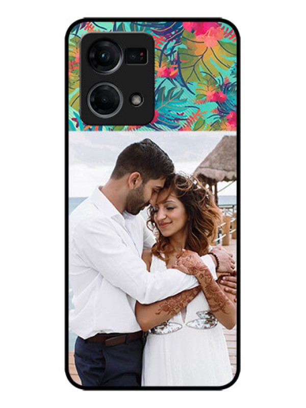 Custom Oppo F21s Pro Custom Metal Phone Case - Watercolor Floral Design