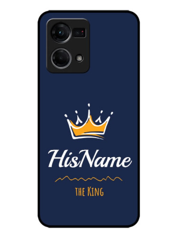 Custom Oppo F21s Pro Custom Metal Phone Case - King With Name Design