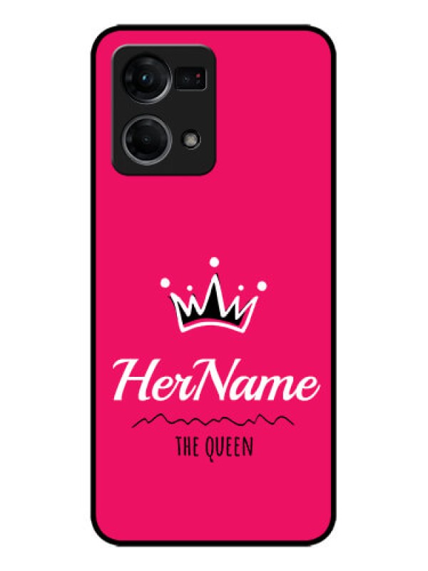 Custom Oppo F21s Pro Custom Metal Phone Case - Queen With Name Design