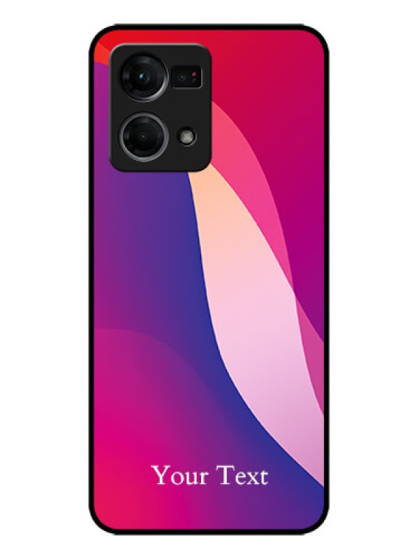 Custom Oppo F21s Pro Custom Metal Phone Case - Digital Abstract Overlap Design