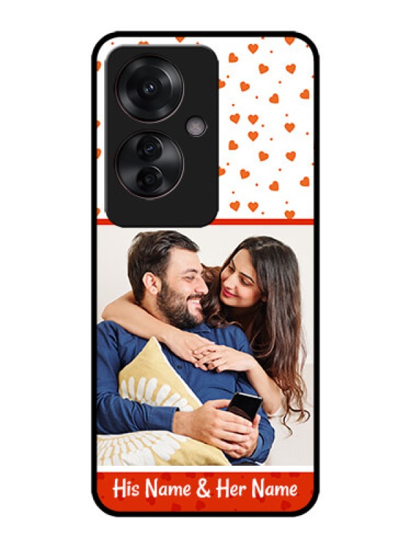 Custom Oppo F25 Pro 5G Custom Metal Phone CaseOrange Love Symbol Design