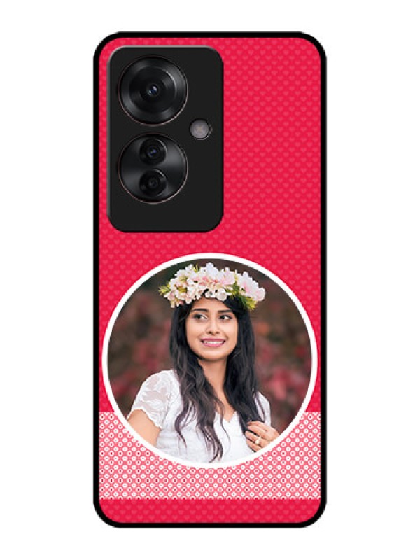 Custom Oppo F25 Pro 5G Custom Metal Phone CasePink Color Pattern Design