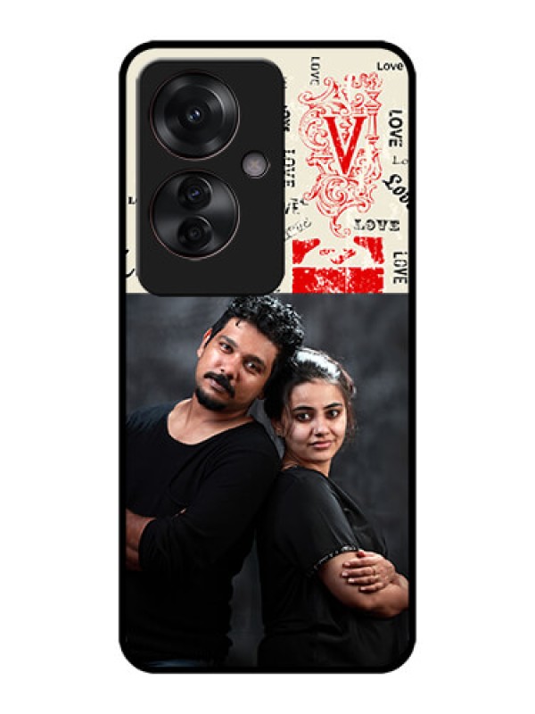 Custom Oppo F25 Pro 5G Custom Metal Phone CaseTrendy Love Design Case