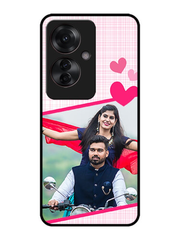 Custom Oppo F25 Pro 5G Custom Metal Phone CaseLove Shape Heart Design