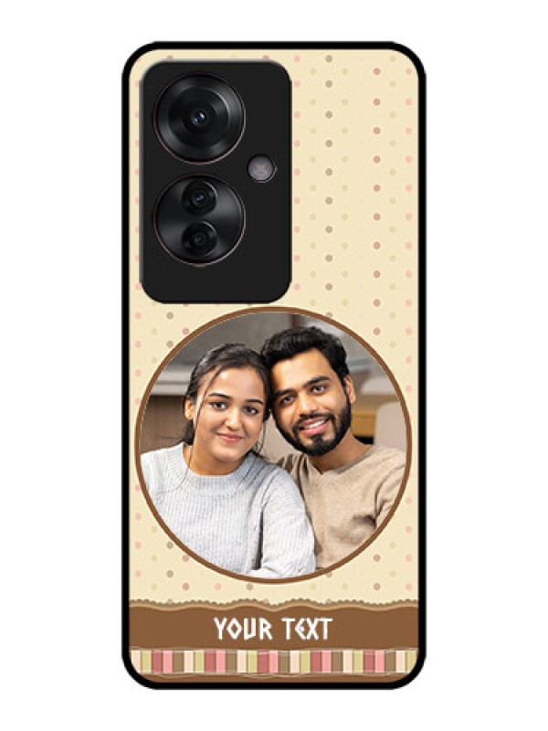 Custom Oppo F25 Pro 5G Custom Metal Phone CaseBrown Dotted Mobile Case Design