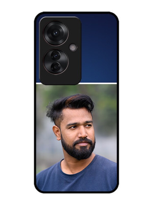 Custom Oppo F25 Pro 5G Custom Metal Phone CaseSimple Royal Blue Design