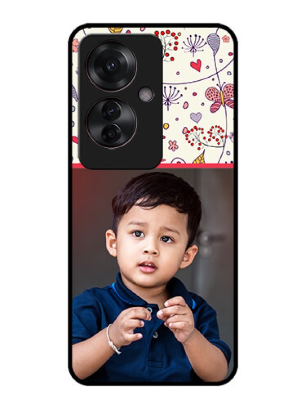 Custom Oppo F25 Pro 5G Custom Metal Phone CasePremium Floral Design