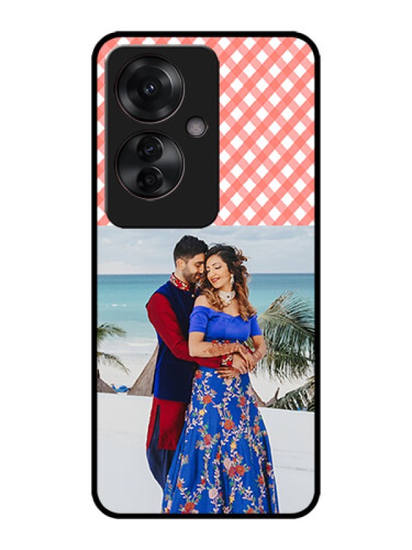 Custom Oppo F25 Pro 5G Custom Metal Phone CasePink Pattern Design