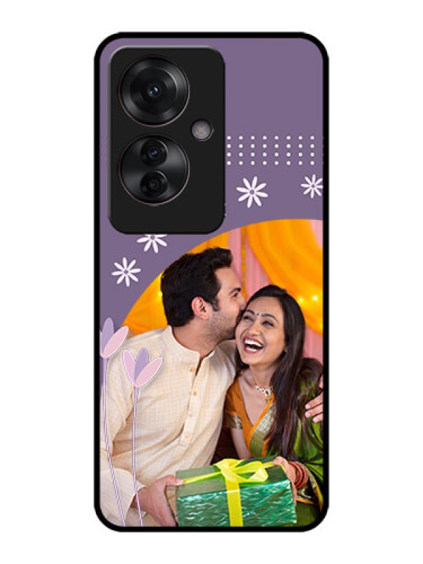 Custom Oppo F25 Pro 5G Custom Metal Phone CaseLavender Flowers Design