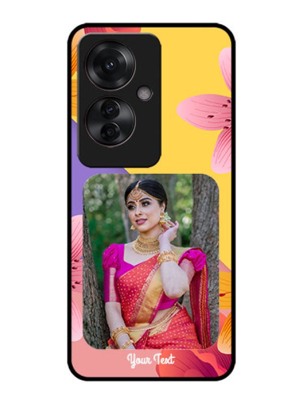 Custom Oppo F25 Pro 5G Custom Metal Phone Case3 Image With Vintage Floral Design