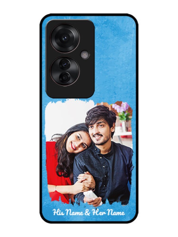 Custom Oppo F25 Pro 5G Custom Metal Phone CaseBlue Color Vintage Design