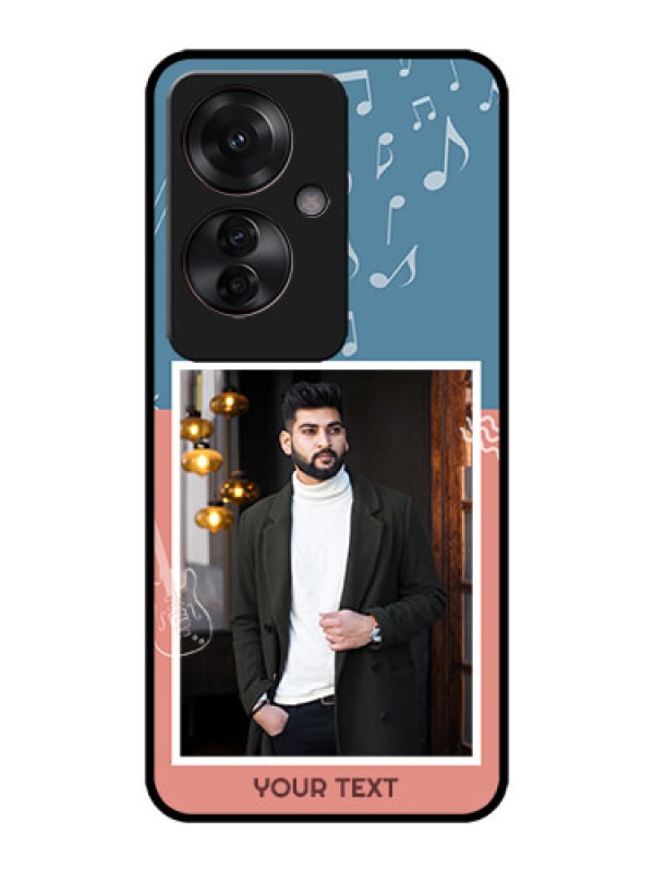 Custom Oppo F25 Pro 5G Custom Metal Phone CaseWith Color Musical Note Design