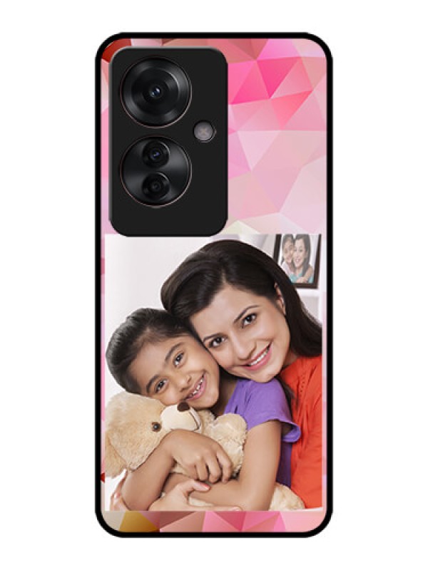 Custom Oppo F25 Pro 5G Custom Metal Phone CaseAbstract Triangle Design