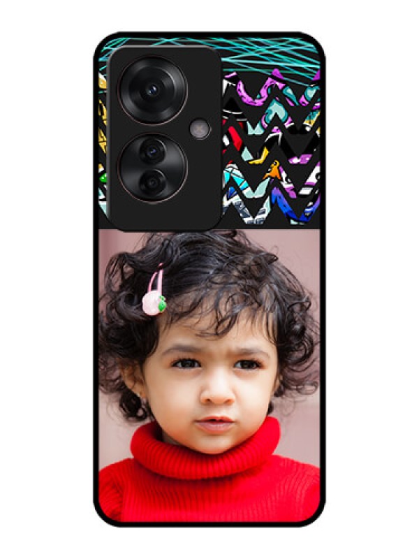 Custom Oppo F25 Pro 5G Custom Metal Phone CaseNeon Abstract Design