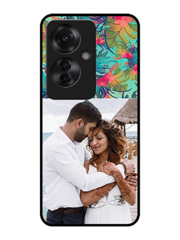 Custom Oppo F25 Pro 5G Custom Metal Phone CaseWatercolor Floral Design