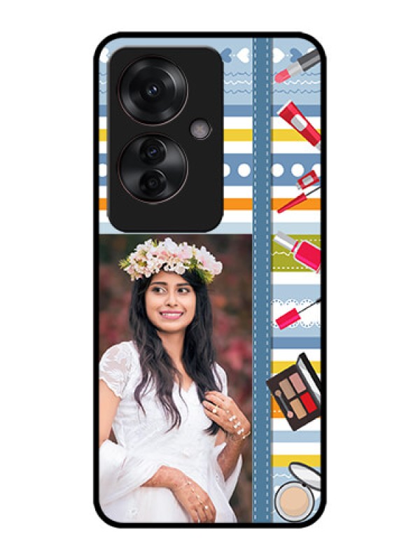 Custom Oppo F25 Pro 5G Custom Metal Phone CaseMakeup Icons Design