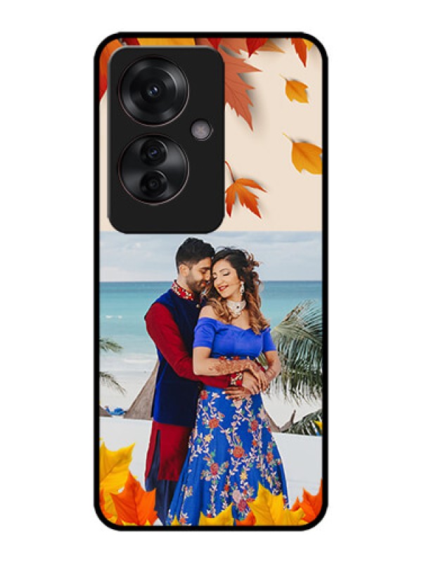 Custom Oppo F25 Pro 5G Custom Metal Phone CaseAutumn Maple Leaves Design