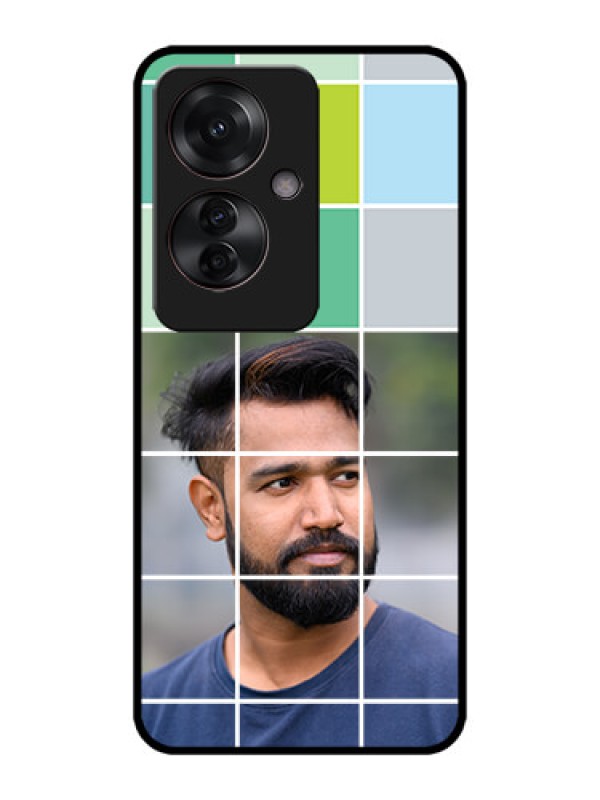 Custom Oppo F25 Pro 5G Custom Metal Phone CaseWith White Box Pattern