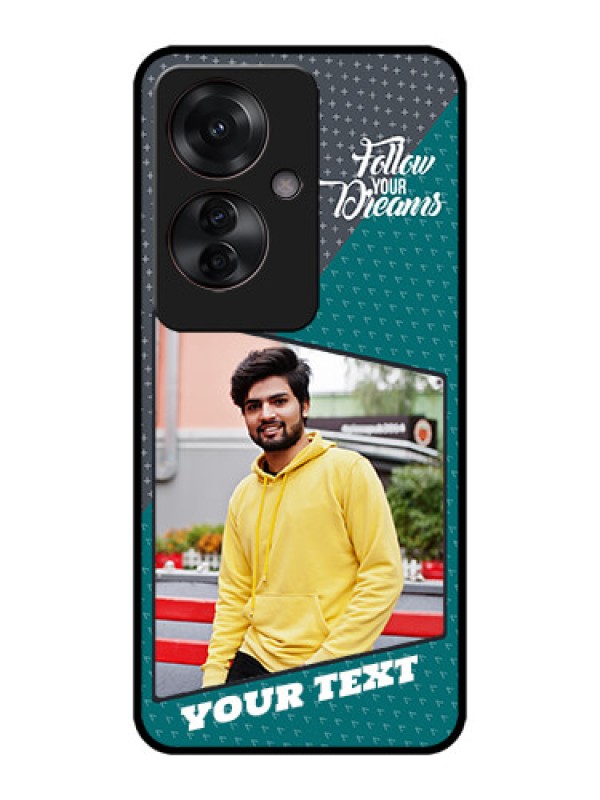 Custom Oppo F25 Pro 5G Custom Metal Phone CaseBackground Pattern Design With Quote