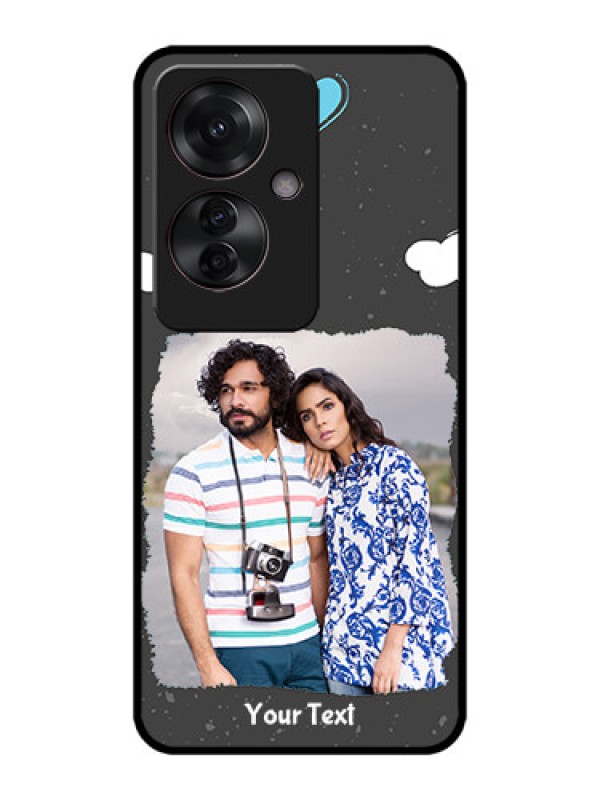 Custom Oppo F25 Pro 5G Custom Metal Phone CaseSplashes With Love Doodles Design