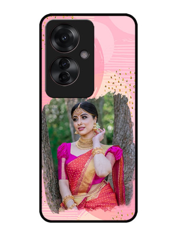 Custom Oppo F25 Pro 5G Custom Metal Phone CaseGold Glitter Splash Design