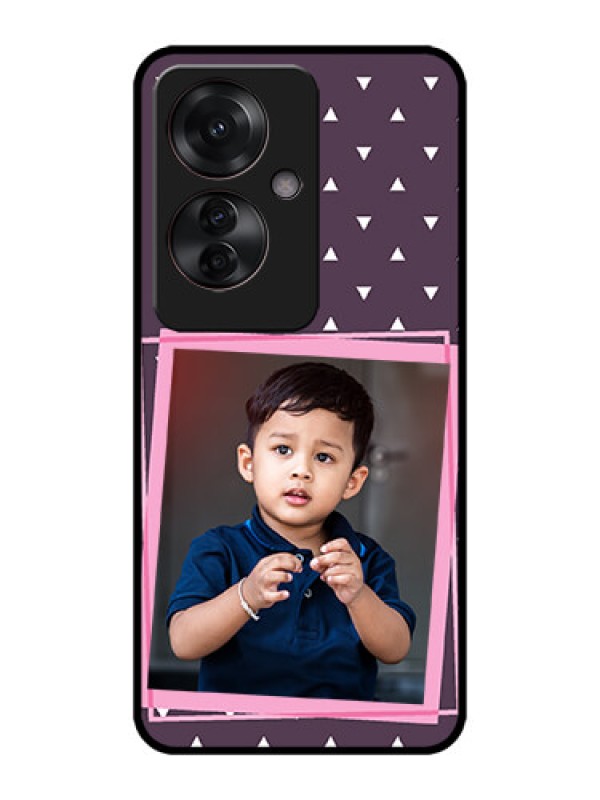 Custom Oppo F25 Pro 5G Custom Metal Phone CaseTriangle Pattern Dotted Design