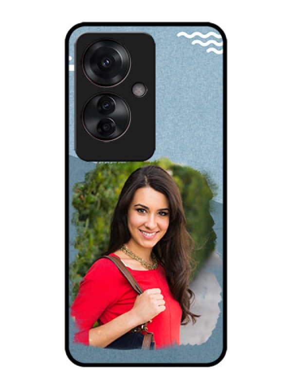 Custom Oppo F25 Pro 5G Custom Metal Phone CaseGrunge Line Art Design