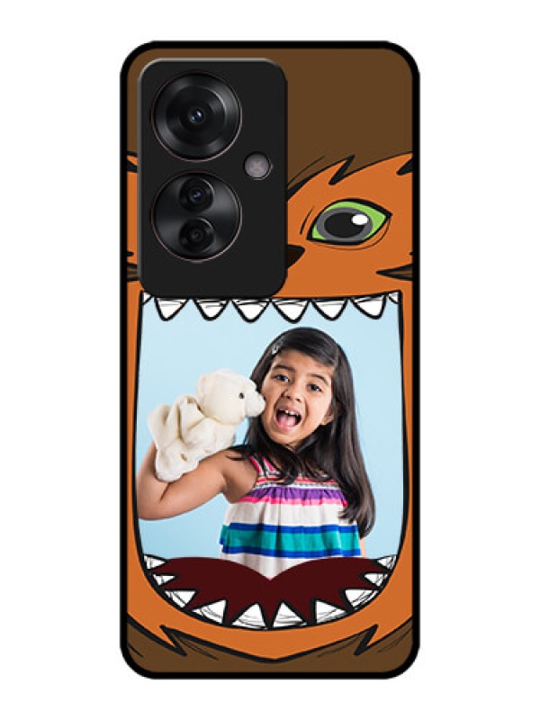 Custom Oppo F25 Pro 5G Custom Metal Phone CaseOwl Monster Back Case Design