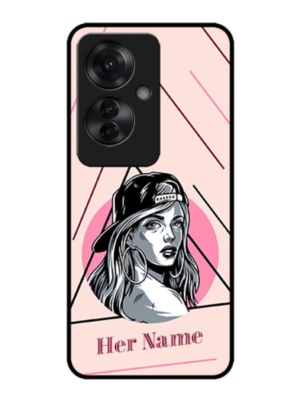 Custom Oppo F25 Pro 5G Custom Metal Phone CaseRockstar Girl Design