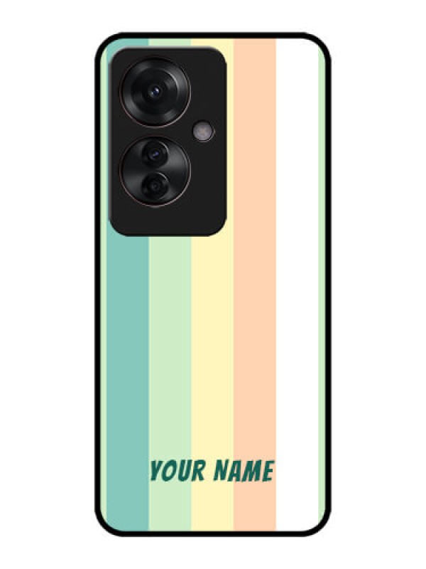 Custom Oppo F25 Pro 5G Custom Metal Phone CaseMulti - Colour Stripes Design