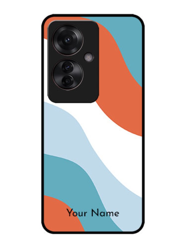 Custom Oppo F25 Pro 5G Custom Metal Phone CaseColoured Waves Design