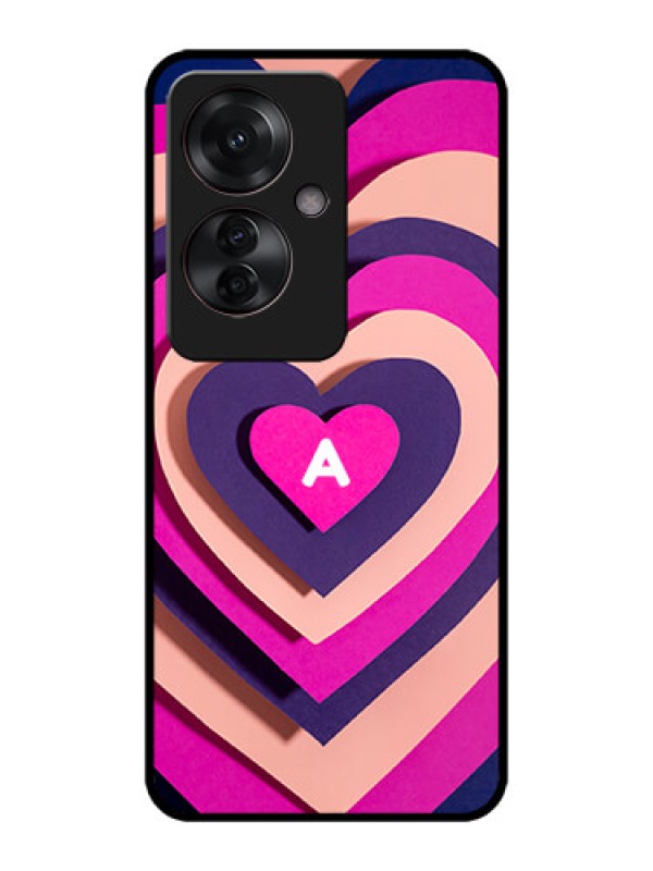 Custom Oppo F25 Pro 5G Custom Metal Phone CaseCute Heart Pattern Design