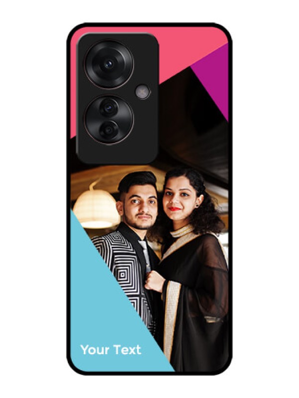 Custom Oppo F25 Pro 5G Custom Metal Phone CaseStacked Triple Colour Design