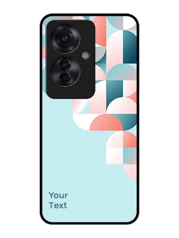 Custom Oppo F25 Pro 5G Custom Metal Phone CaseStylish Semi - Circle Pattern Design